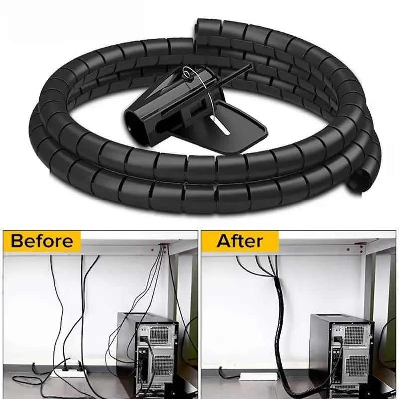 Cable Lock Flexible - Organizador de cables de 2M/1M, 16mm/10mm,