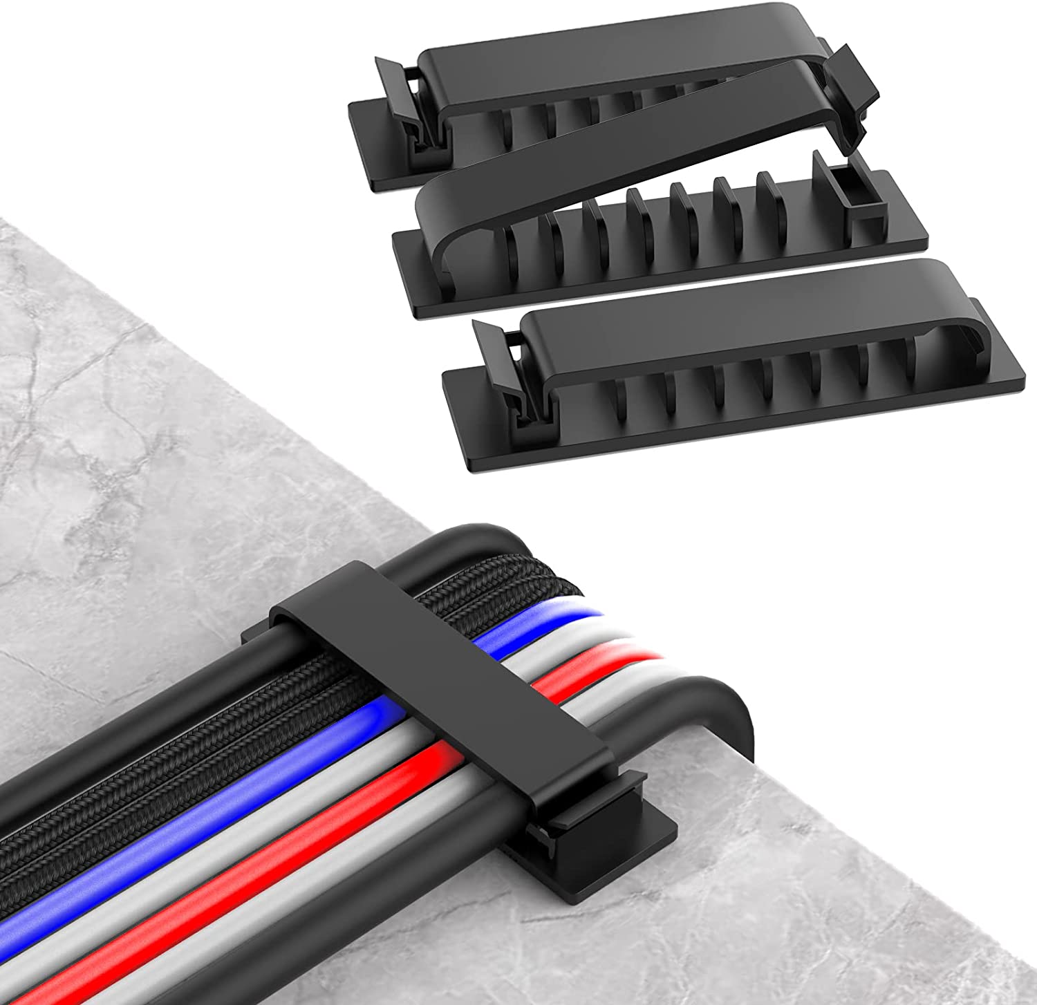 Cable Lock Flexible - Organizador de cables, soporte para cables,