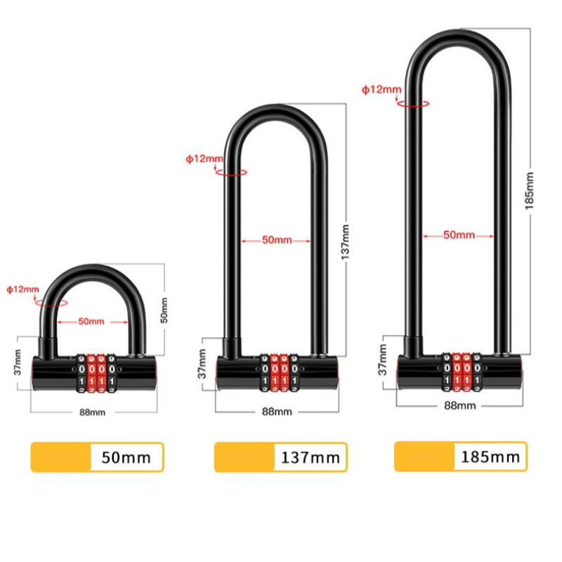Candado en U Extendido de 185m - Cable Lock Flexible reseña y precio